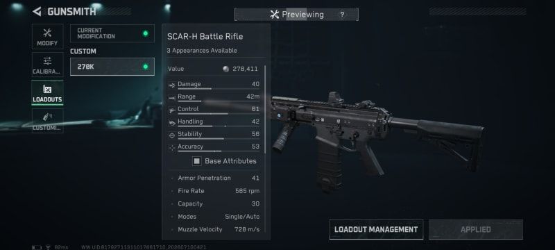 Build screenshot