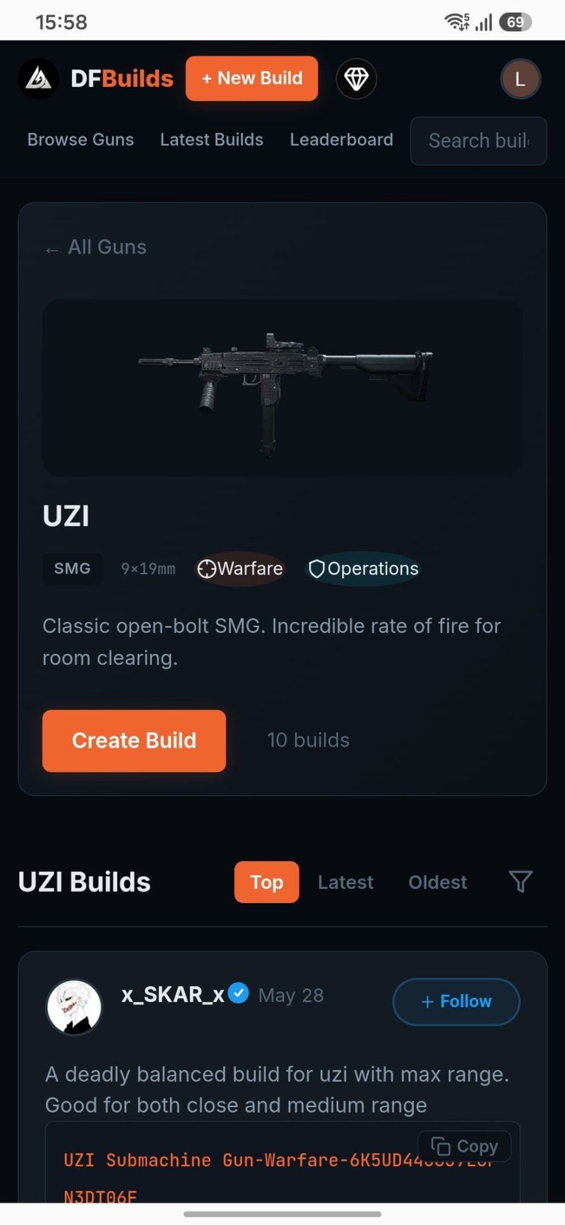 Build screenshot
