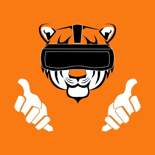 Tiger Wearing VR Headset