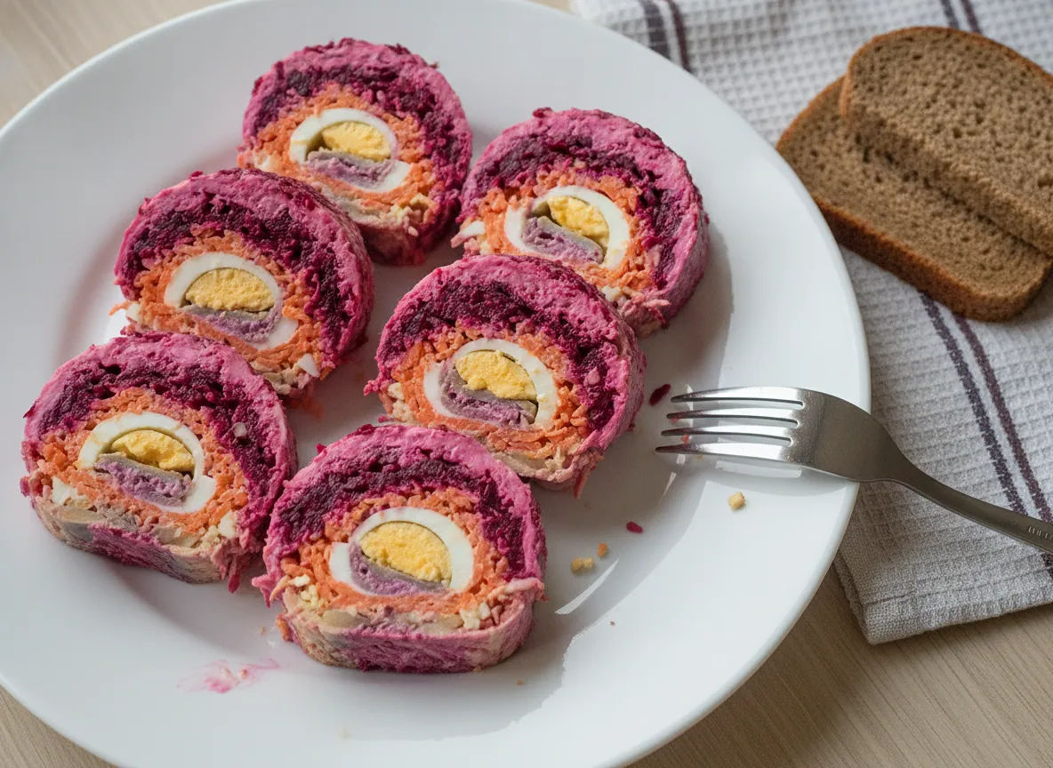 Сельдь под шубой рулетом