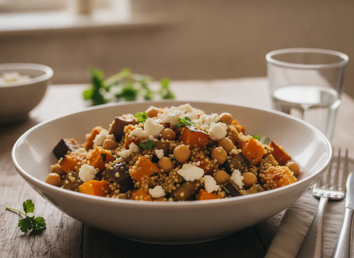 Insalata tiepida di couscous con verdure al forno