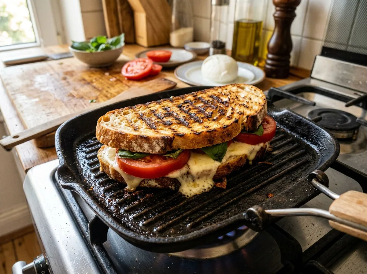 Panini con mozzarella e pomodori