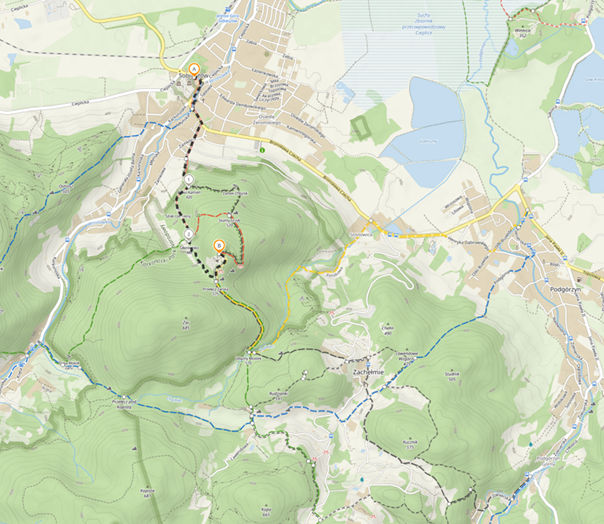 Sobieszów - Zamek Chojnik przez „Głazowisko”.