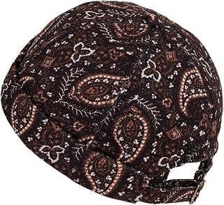 Unisex Brimless Hat Embroidery Adjustable Chic for Worker Docker Sailor Black