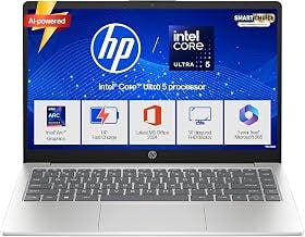 HP 14 Smartchoice, Intel Core Ultra 5 125H 12 TOPS, 24GB DDR5 (Upgradeable) 1TB SSD, Anti-Glare, FHD, 14''/35.6cm,Win11, M365*Office24, Silver, 1.4kg, ep1180tu, FHD Camera w/Shutter, Backlit AI Laptop