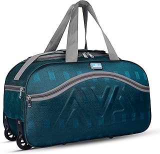 M MEDLERRio Duffle Bag | Waterproof Strolley Duffle Bag | 2 Wheel Duffel Bag | Luggage Bag with Adjustable Strap - (Turquoise)