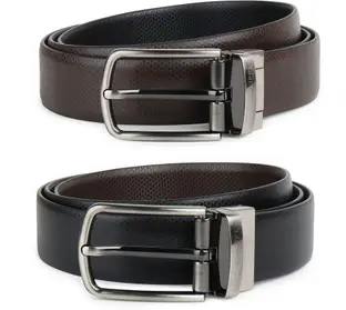 LOUIS PHILIPPE Men Formal, Casual, Party Black, Brown Artificial Leather Reversible Belt