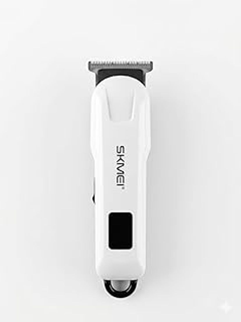 SKMEI SKT1008W Professional Hair Straightener & Clipper For Men and Women | Corded Hair Trimmer with Quiet Operation and Dteachable Heads | Hair Styling Trimmer with LED Power Indicator (Beige)