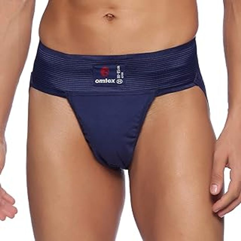 omtex Athletic Gym Cotton Stretchable Supporter Jockstraps with Cup Pocket, Ideal for Workout and Sports Quick Dry Moisture Wicking Underwear
