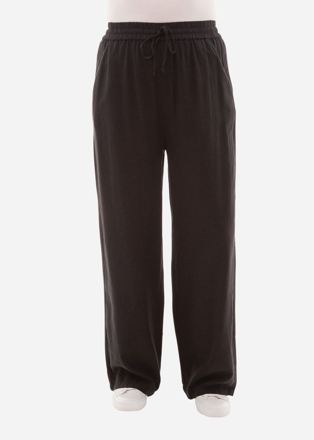 Linen Viscose Elastic Waist Trouser