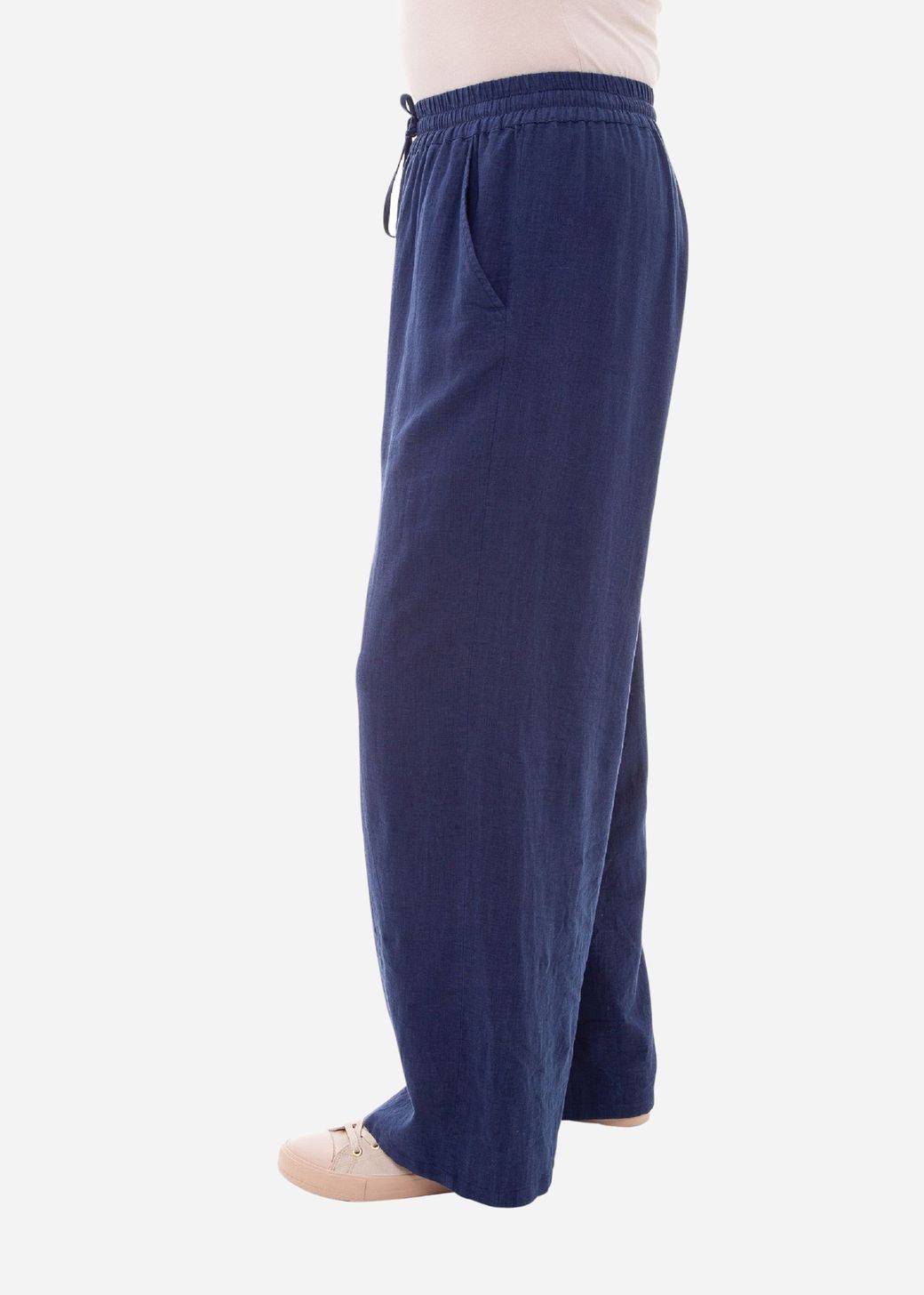 Linen Viscose Elastic Waist Trouser