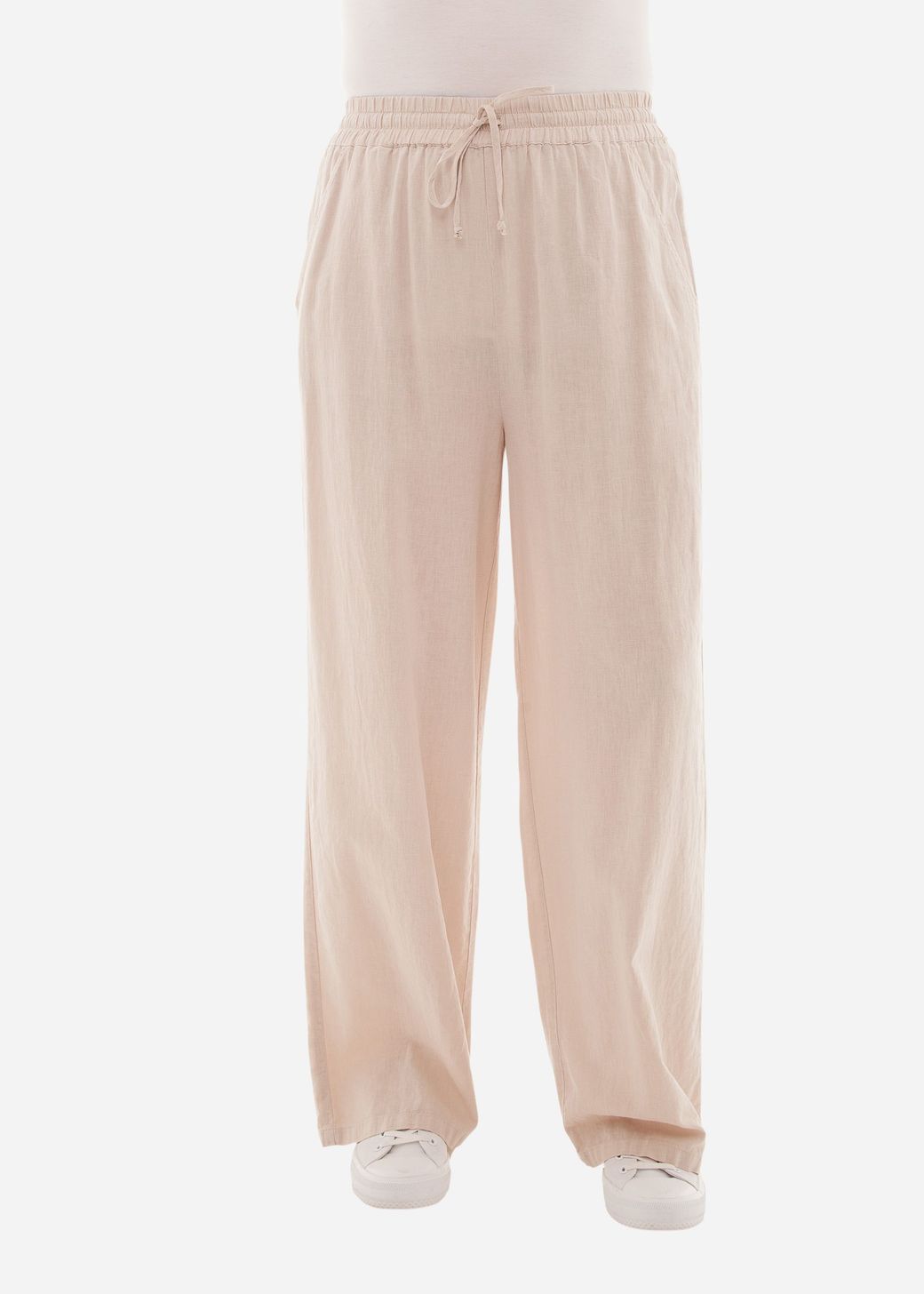 Linen Viscose Elastic Waist Trouser