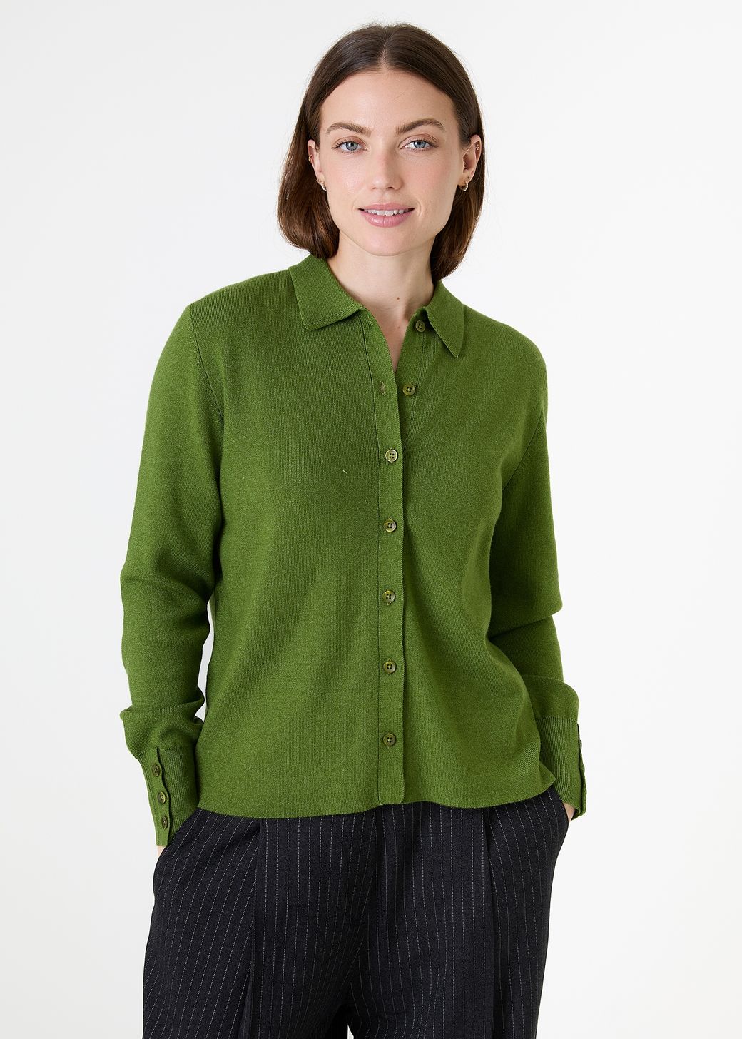 Cashmere Like Knitted Shirt
