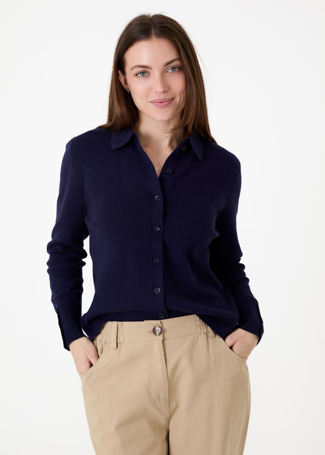 Cashmere Like Knitted Shirt