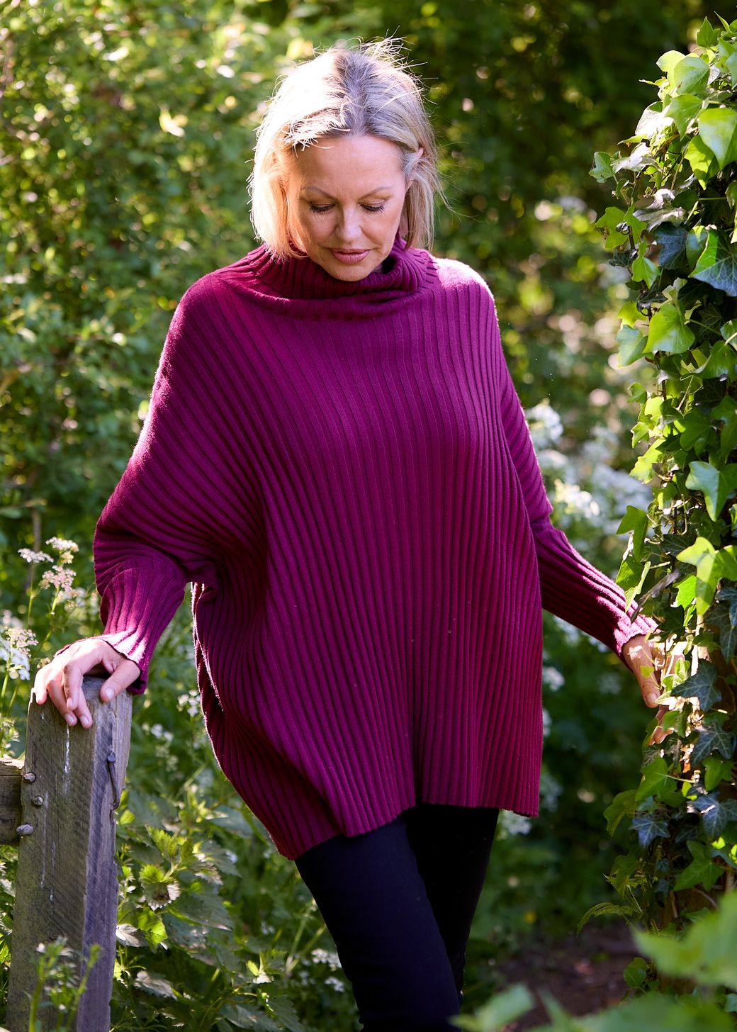 Chunky Rib Roll Neck Jumper
