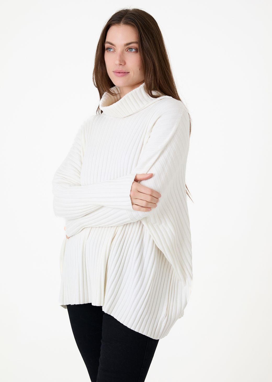 Chunky Rib Roll Neck Jumper