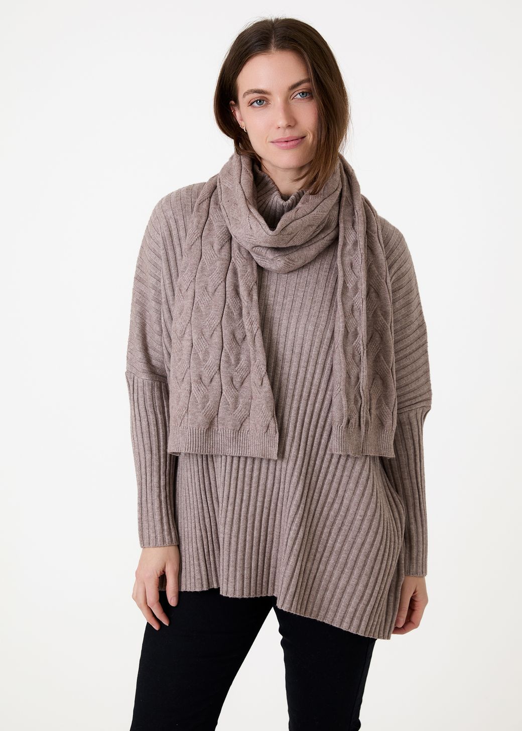 Chunky Rib Roll Neck Jumper