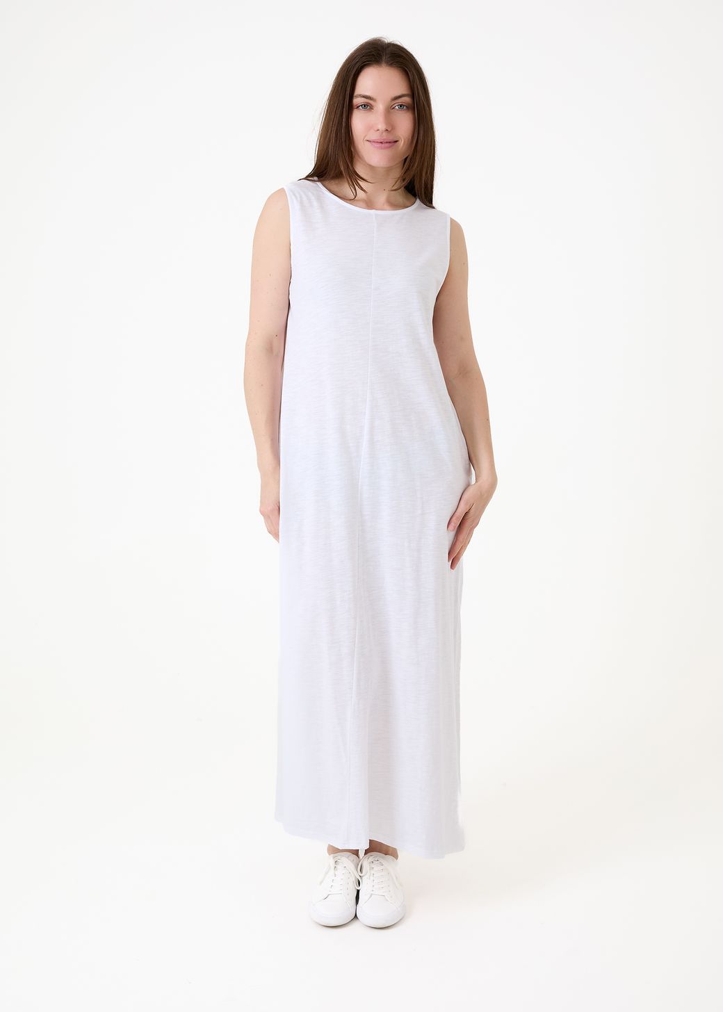 Slub Jersey A-Line Maxi Dress