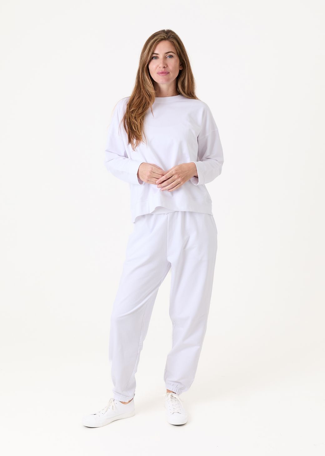 Crew Neck Drop Shoulder Sweatshirt