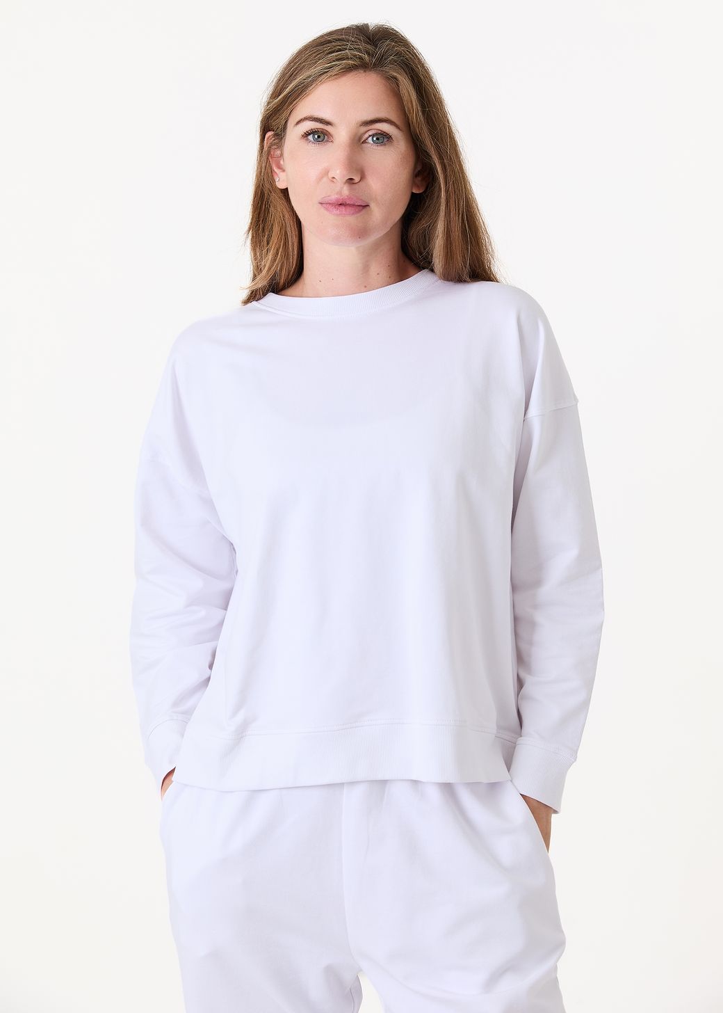 Crew Neck Drop Shoulder Sweatshirt