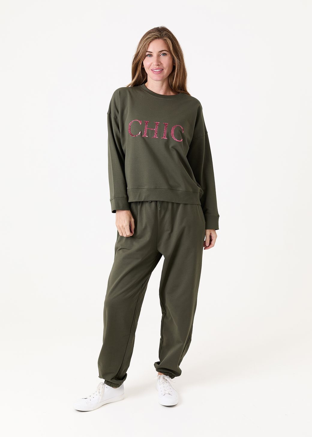 Chic Sequin Crew Neck Sweatshirt