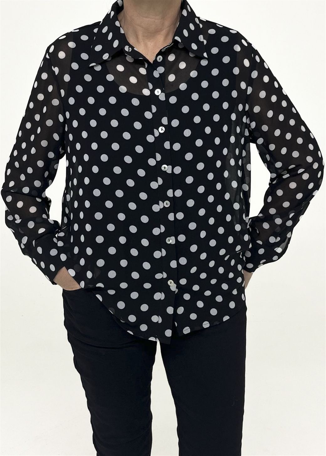 Polka Dot Button Through Shirt