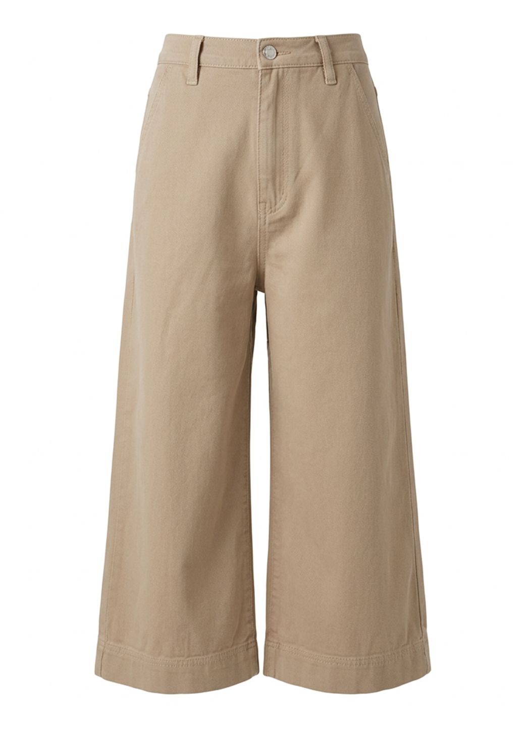 Cotton Twill Cropped Wide Leg Elasticated Back Jean