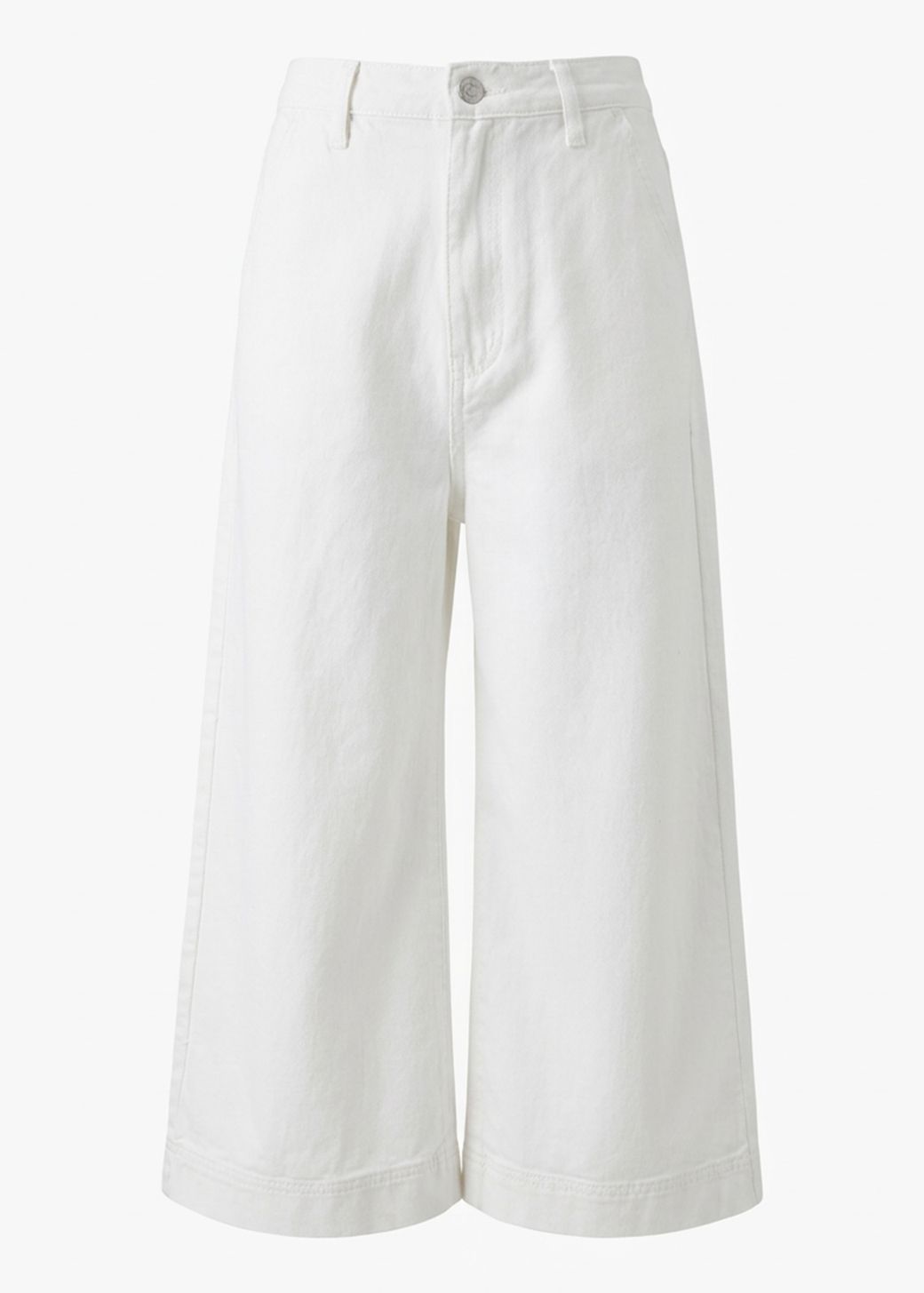 Cotton Twill Cropped Wide Leg Elasticated Back Jean