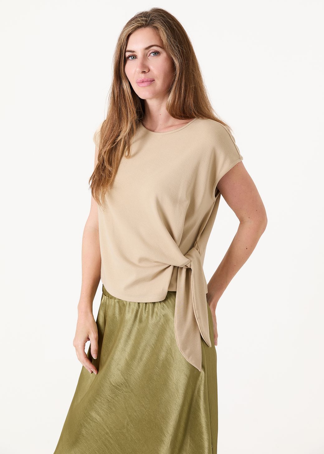 Side Tie Jersey T-Shirt