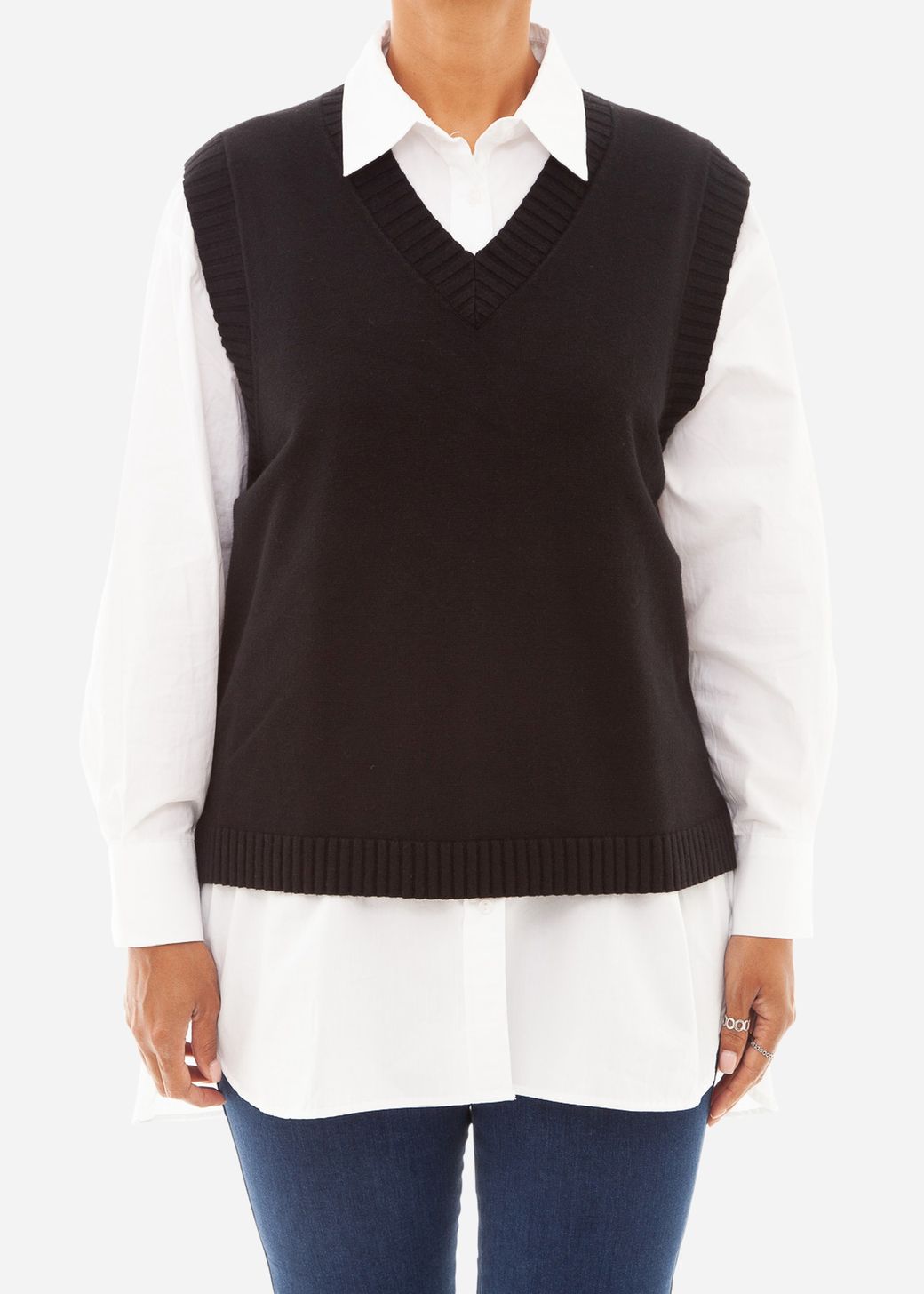 Cashmere Like V Neck Tank Top