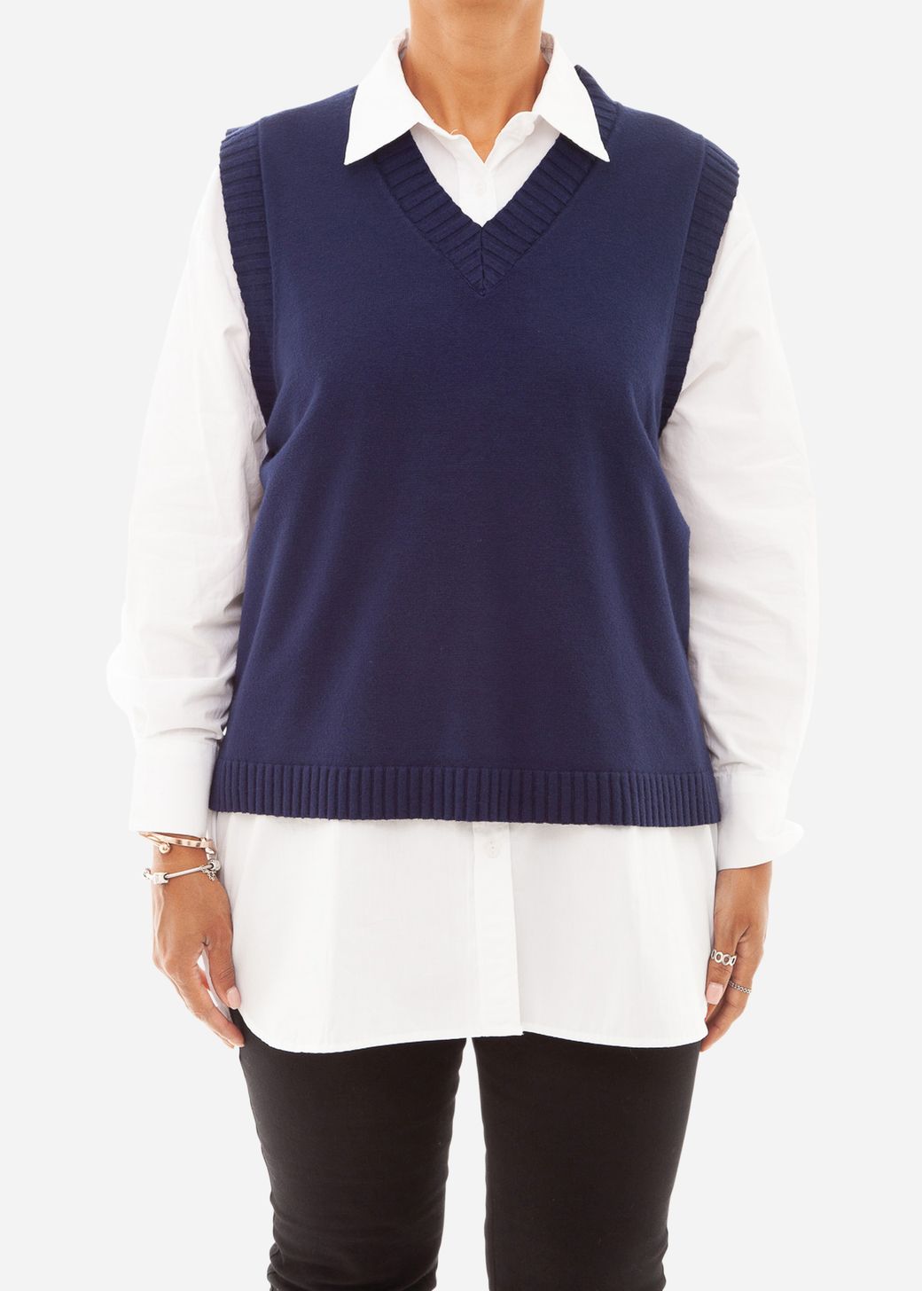 Cashmere Like V Neck Tank Top