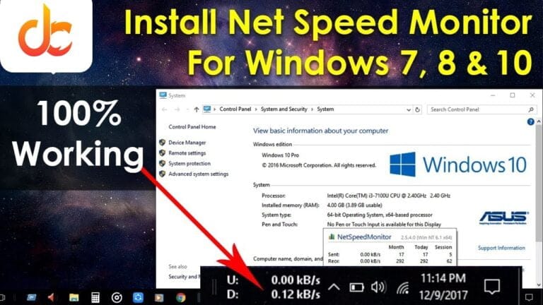 How to Display Internet Speed ​​in Windows 10, 8, 7