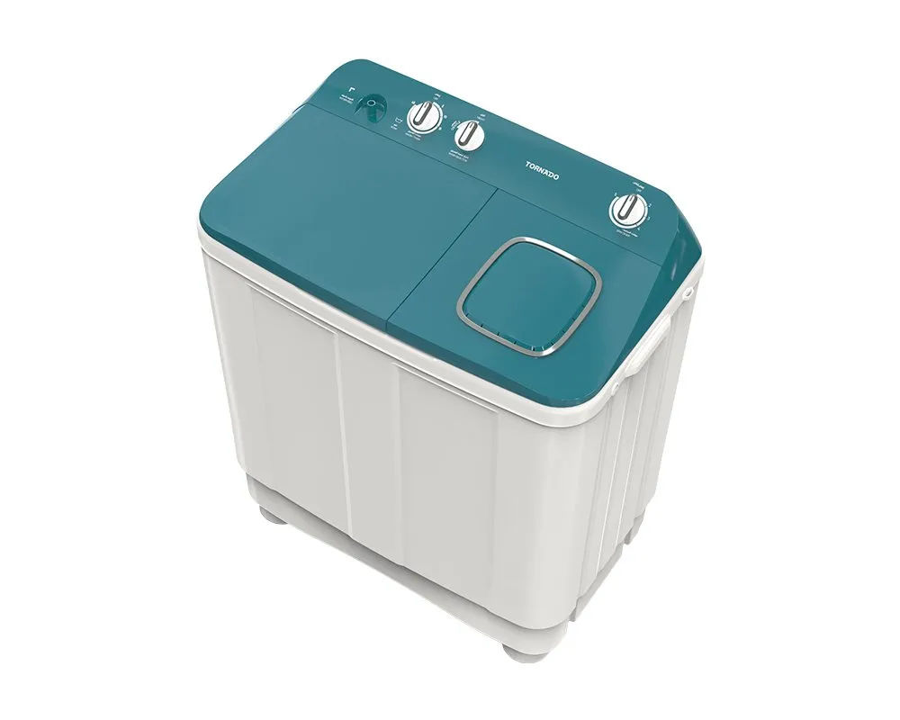 TORNADO Washing Machine Half Auto 7 Kg Pump White x Turquoise TMH-HS07CP(WA)