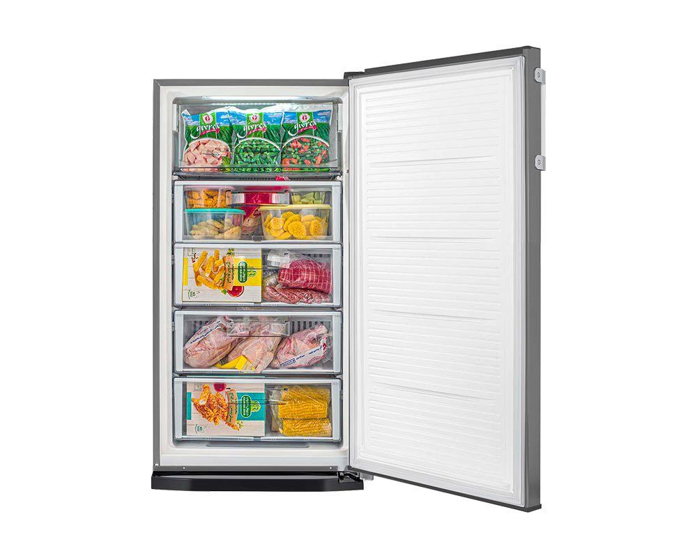 TORNADO Deep Freezer No Frost 5 Drawers 185 Liter Dark Stainless RH-H18T-DST