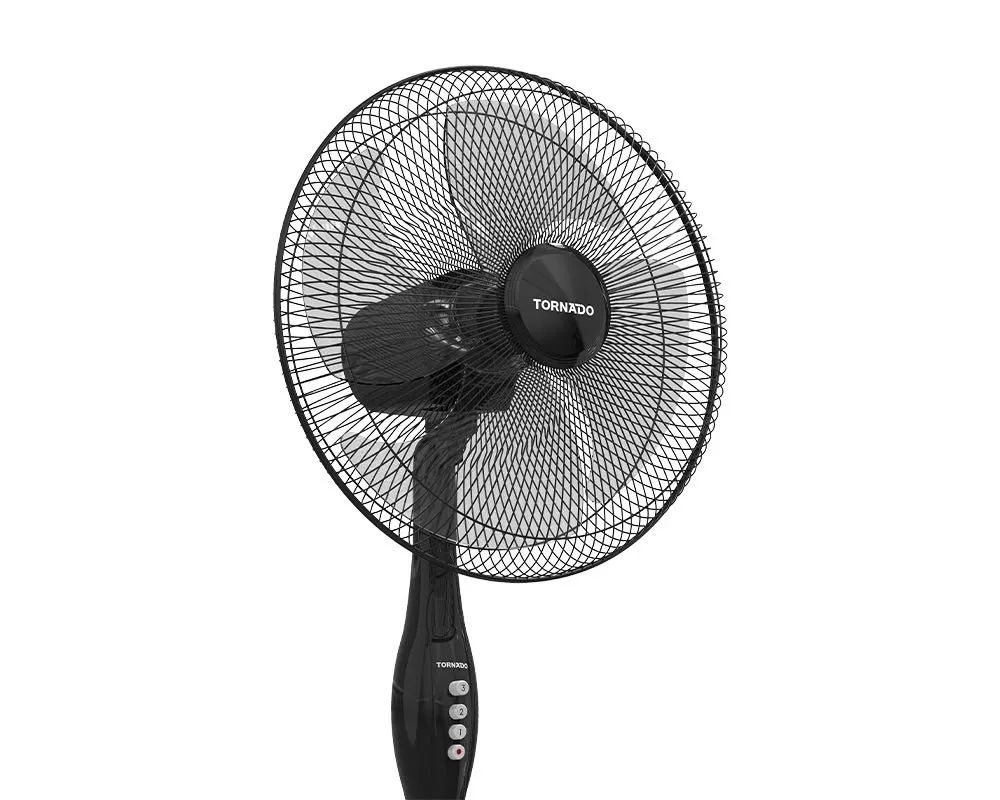 TORNADO Stand Fan 16 Inch 4 Blades Black TSF-16W