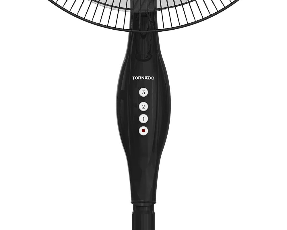 TORNADO Stand Fan 16 Inch 4 Blades Black TSF-16W
