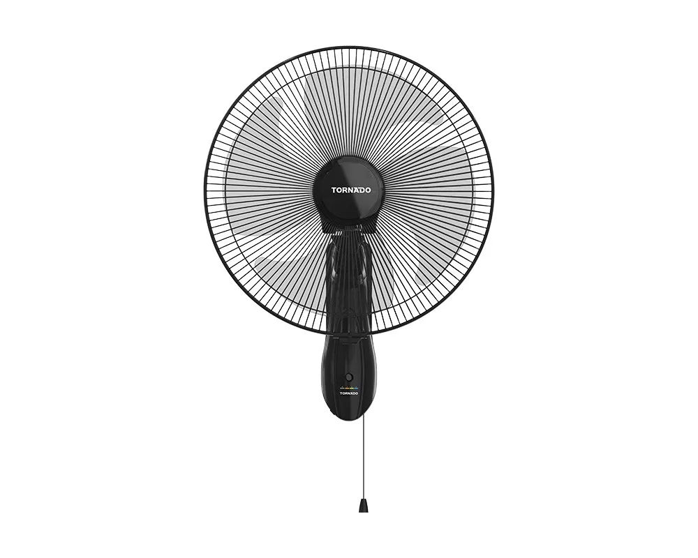 TORNADO Wall Fan 16 Inch 4 Blades Black TWF-16