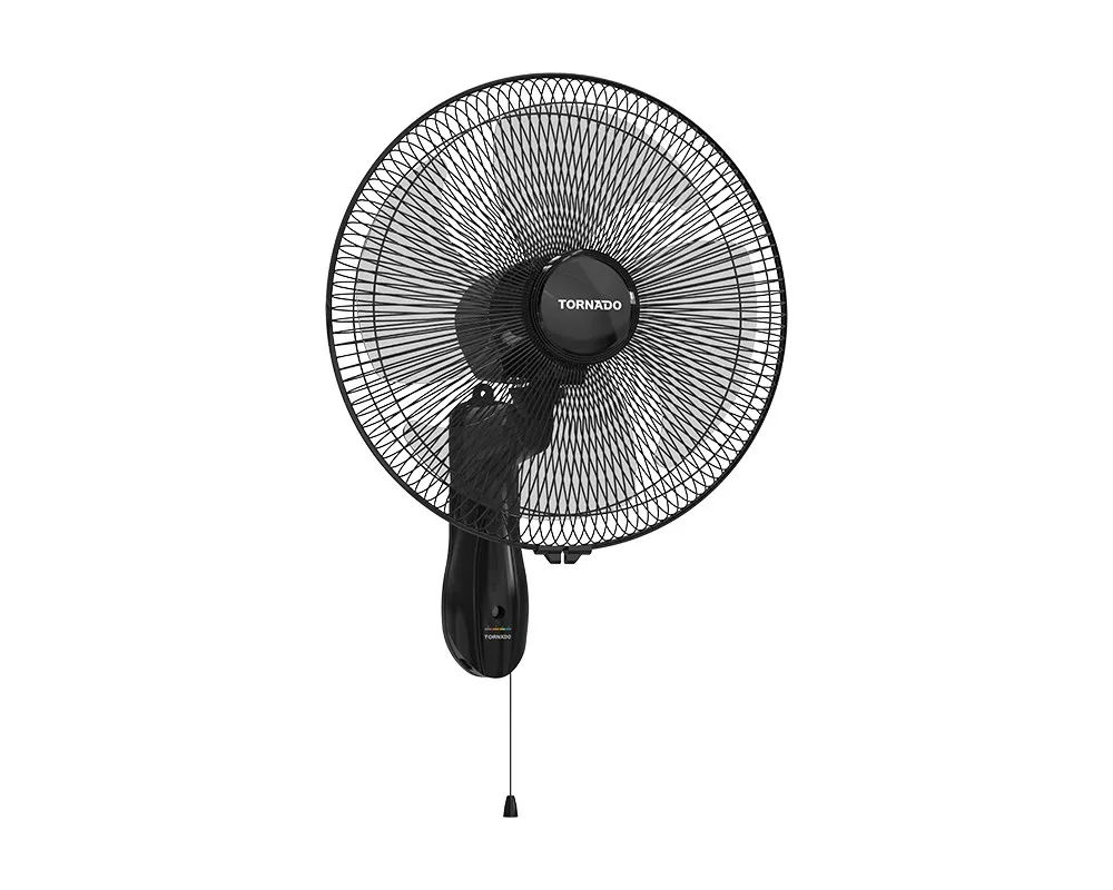 TORNADO Wall Fan 16 Inch 4 Blades Black TWF-16
