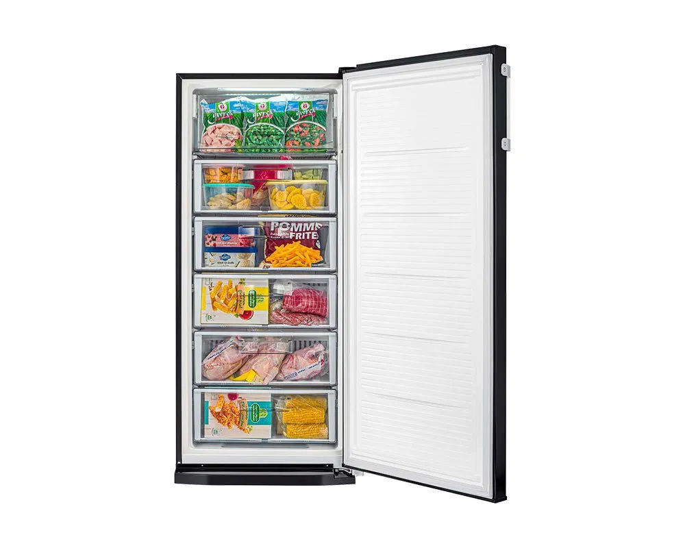TORNADO Deep Freezer No Frost 6 Drawers 223 Liter Black RH-H22T-BK