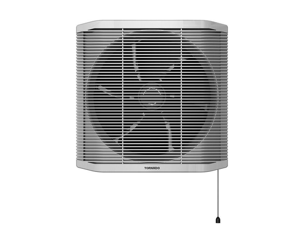 شفاط حمام تورنيدو 30 سم شبكة للحماية والخصوصية أسود × رمادي TVS-30BG