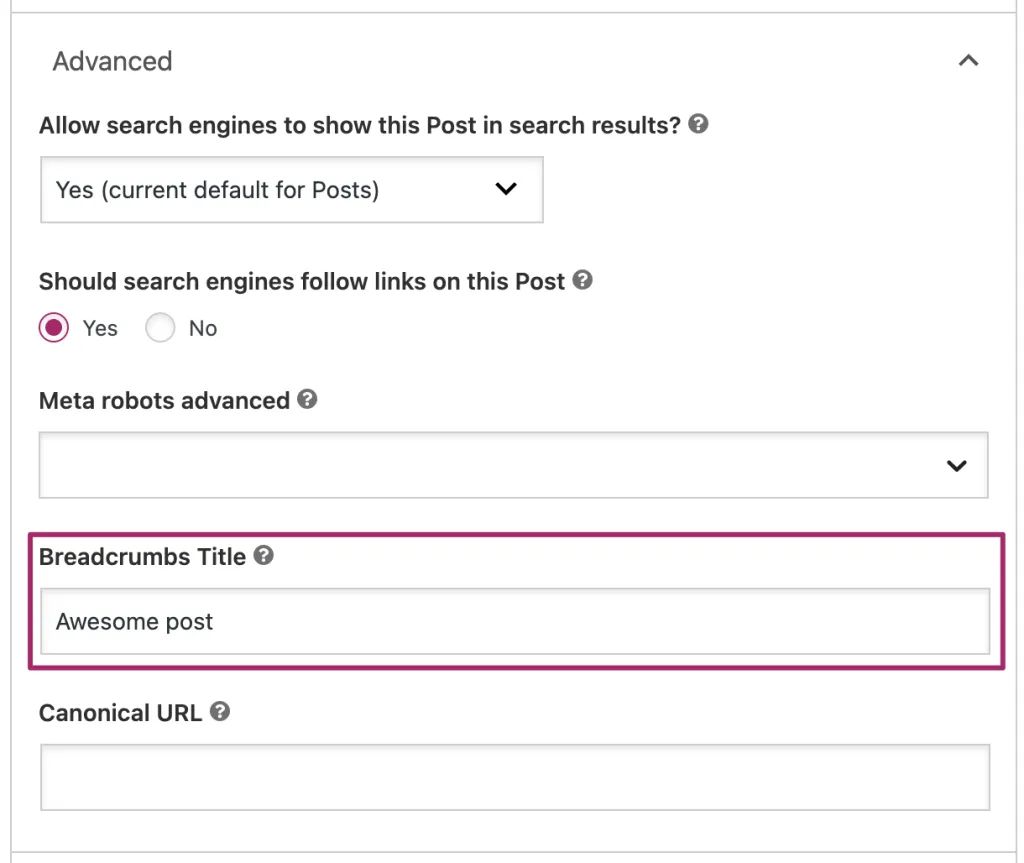 Membaca blog Yoast breadcrumb settings Rg LngSKX di Membaca.blog