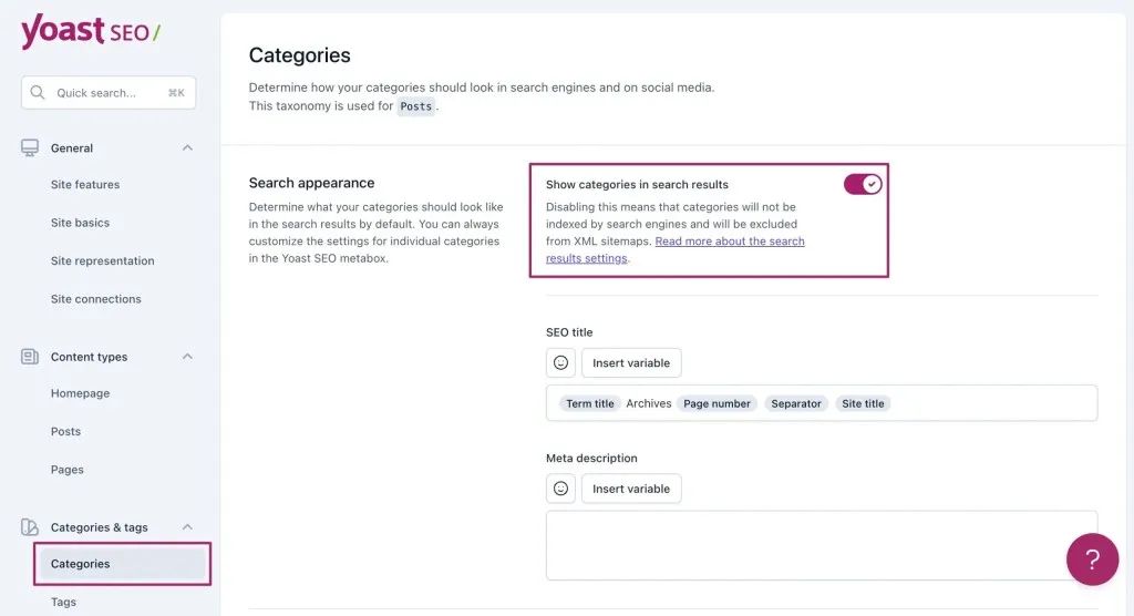 Membaca blog Yoast sitemap settings JtE sHgmq di Membaca.blog