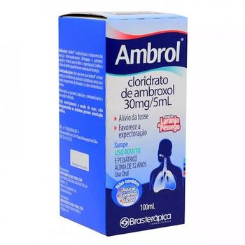 Cloridrato De Ambroxol - Ems 6Mg Xarope Sem Açúcar Frasco Com