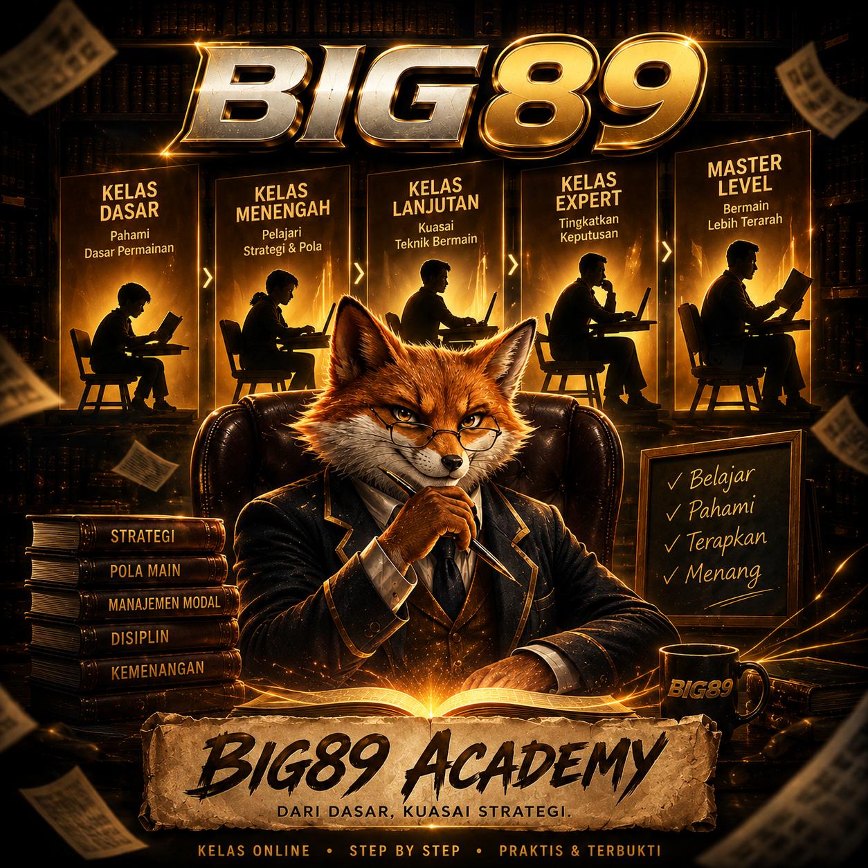 BIG89 Academy — kelas online strategi dan pembelajaran bertahap