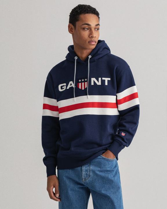 D1. GANT RETRO SHIELD RELAXED HOOD