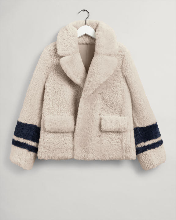 D1. SHEARLING REVERSIBLE PEACOAT