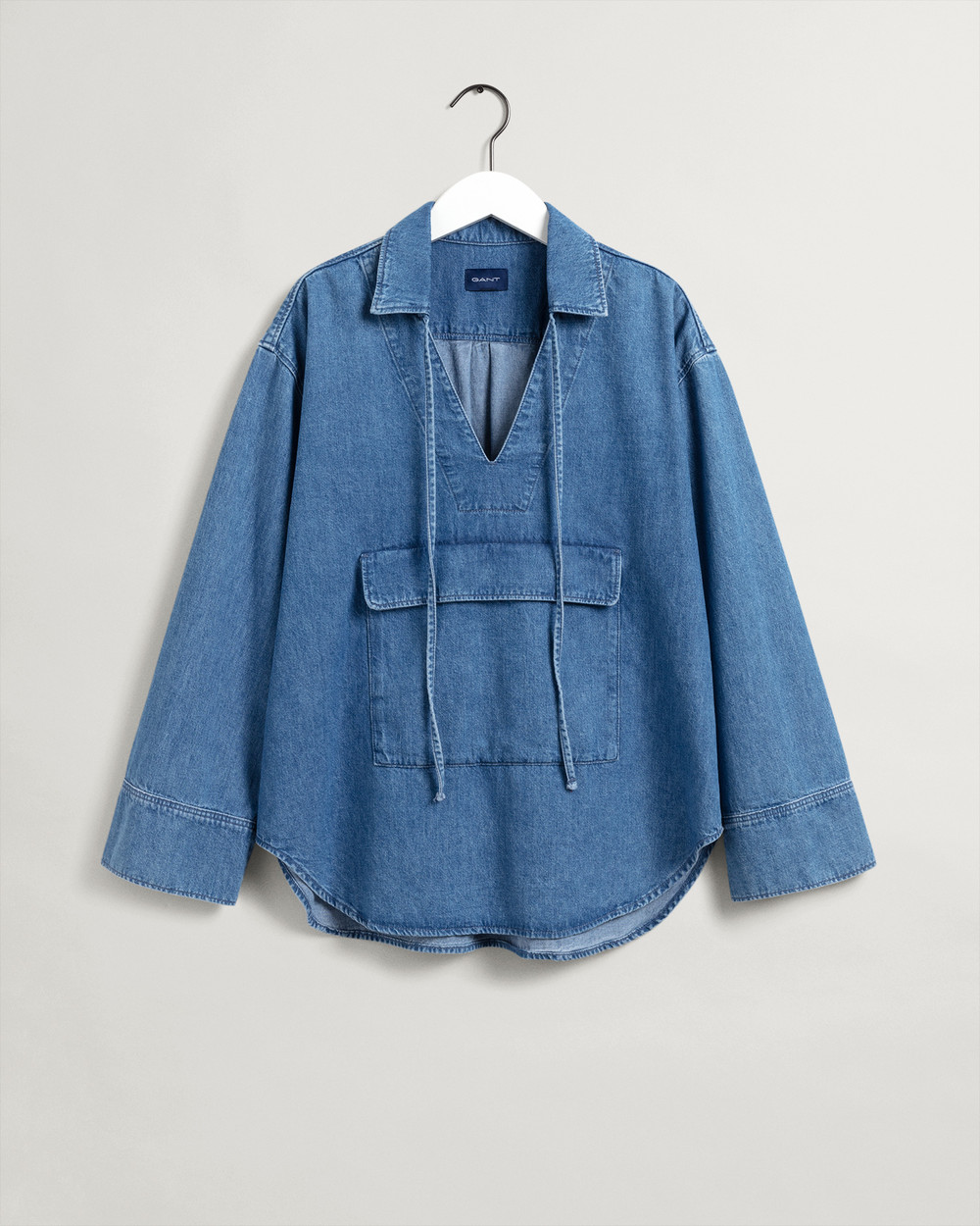 Popover Skjorte i Denim