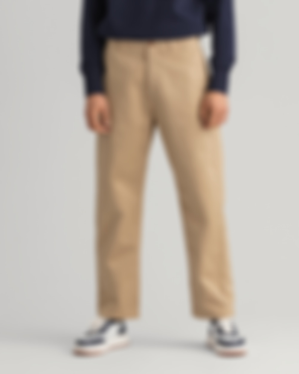 Twill-Chinos med Rette Ben