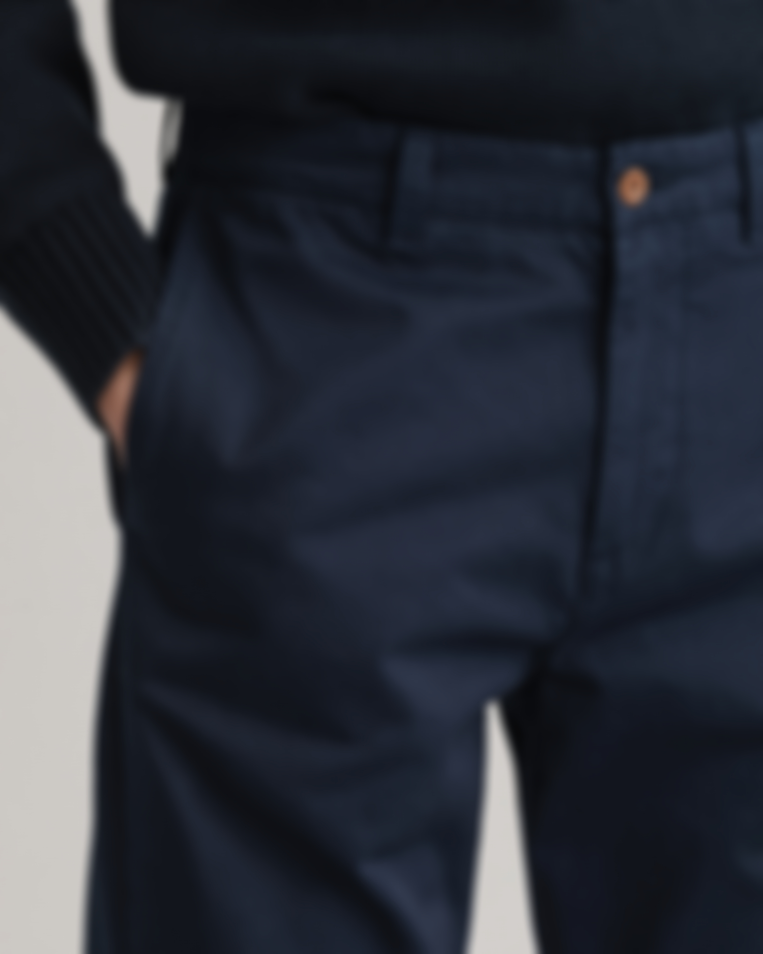 Twill-Chinos med Rette Ben