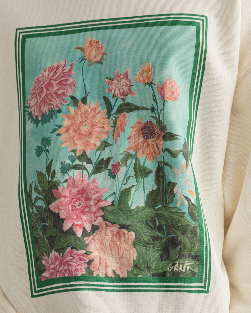 D2. DAHLIA PRINT C-NECK SWEAT